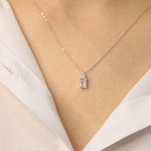 Swarovski Baget Taşlı Kolye