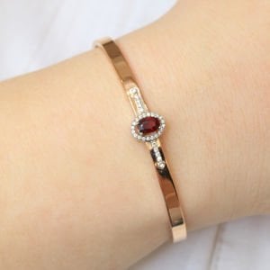 1.01 Ct Yakutlu Pırlanta Kelepçe