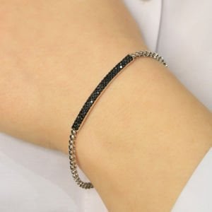 1.00 Ct Siyah Pırlanta Bileklik