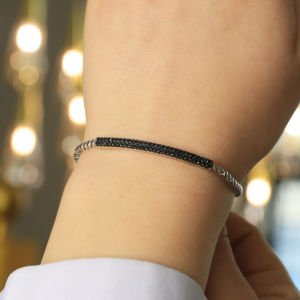 1.00 Ct Siyah Pırlanta Bileklik