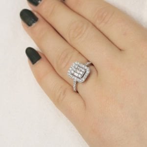 0.78 Ct Baget Pırlanta Yüzük