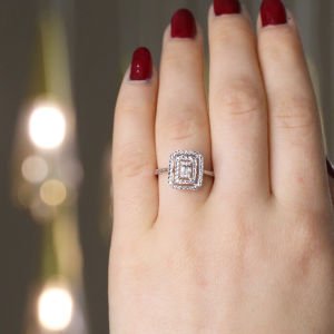0.07 Ct Pırlanta Baget Yüzük