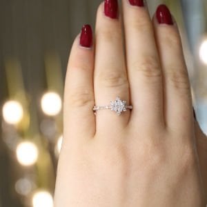 0.29 Ct Pırlanta Lotus Yüzük