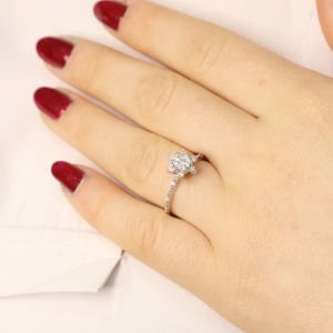 0.29 Ct Pırlanta Lotus Yüzük