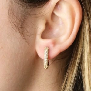 Taşlı Yarım Tur Küpe