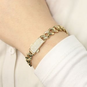 Taşlı Altın Gurmet Bileklik