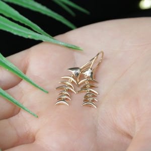Sallantılı İskelet Balık Küpe